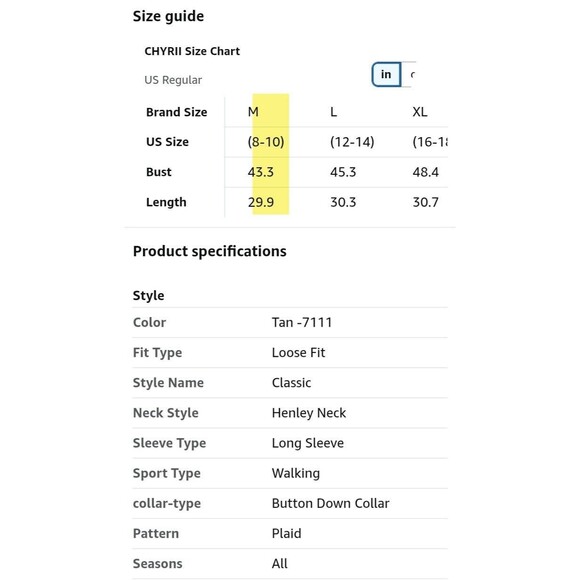 CHYRII Womens Button Down Flannel Shirts Long Sleeve Plaid Shackets Business... - Picture 7 of 7